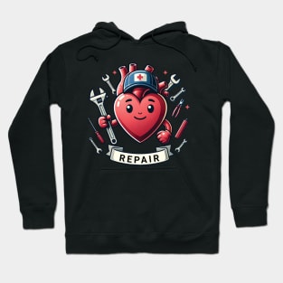 Repair heart cute design for health workers Hoodie